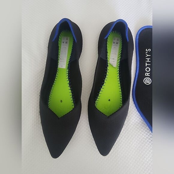 Rothy's The Flat pointy toe blue Women's Size 7.5 Triple Stitch Slip On S… - Picture 4 of 11